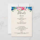 Roze en blauwe druppels bruiloft - Details (Voorkant)