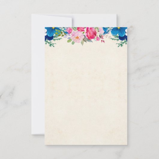 Roze en blauwe druppels bruiloft - Details (Achterkant)