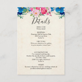 Roze en blauwe druppels bruiloft - Details