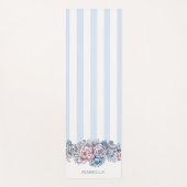  roze en blauwe druppels en strepen met naam yogamat (Voorkant)