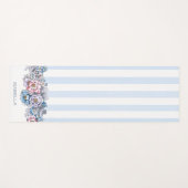  roze en blauwe druppels en strepen met naam yogamat (Voorkant (horizontaal))