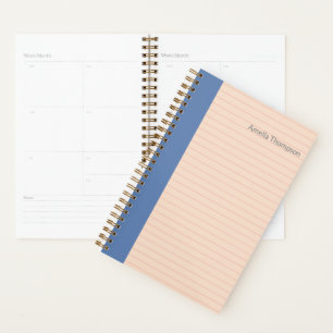 Roze en blauwe eenvoudige kleurenblokken, speciaal planner