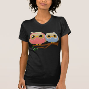 Roze en blauwe eigendom t-shirt