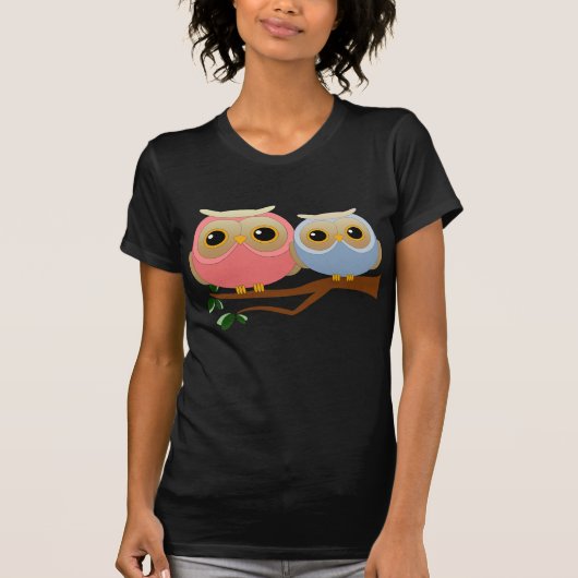 Roze en blauwe eigendom t-shirt (Voorkant)