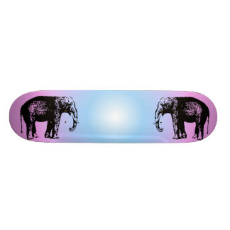 Roze en blauwe ellephant-skateboard skateboard