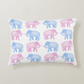 Roze en blauwe expeditie accent kussen (Voorkant)