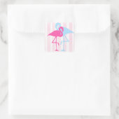 Roze en Blauwe Flamingo Stickers (Tas)