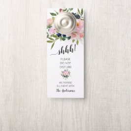 Roze en Blauwe Floral Deurhanger