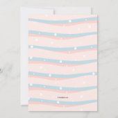 Roze en blauwe foto Genderpartij Kaart (Achterkant)