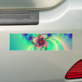 Roze en blauwe fractale draf bumpersticker (Op auto)