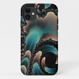 roze en blauwe fractale telefoonbehuizing Case-Mate iPhone case