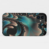 roze en blauwe fractale telefoonbehuizing Case-Mate iPhone case (Achterkant (horizontaal))