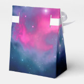 Roze en blauwe galaxy Nebula & sterren Abstract Bedankdoosjes (Achterkant)