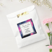 Roze en blauwe galaxy Nebula & sterren Abstract Bedankzakje (Gezegeld)