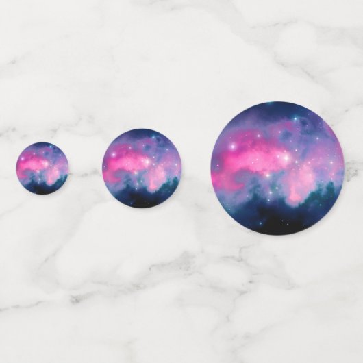 Roze en blauwe galaxy Nebula & sterren Abstract Confetti (Achterkanten)