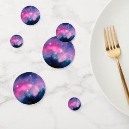 Roze en blauwe galaxy Nebula & sterren Abstract Confetti