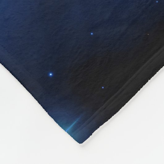 Roze en blauwe galaxy Nebula & sterren Abstract Fleece Deken (Hoek)