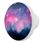 Roze en blauwe galaxy Nebula & sterren Abstract Keramische Knop (Rechts)