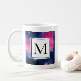 Roze en blauwe galaxy Nebula & sterren Abstract Koffiemok