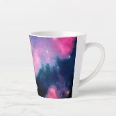 Roze en blauwe galaxy Nebula & sterren Abstract Latte Mok (Rechts)