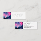 Roze en blauwe galaxy Nebula & sterren Abstract Mini Visitekaartje (Voorkant / Achterkant)