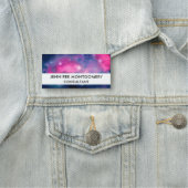 Roze en blauwe galaxy Nebula & sterren Abstract Naamplaatje (In situ)