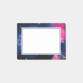 Roze en blauwe galaxy Nebula & sterren Abstract Post-it® Notes