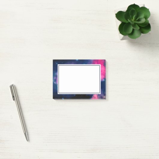 Roze en blauwe galaxy Nebula & sterren Abstract Post-it® Notes (Kantoor)