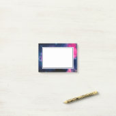 Roze en blauwe galaxy Nebula & sterren Abstract Post-it® Notes (Op bureau)