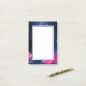 Roze en blauwe galaxy Nebula & sterren Abstract Post-it® Notes (Op bureau)