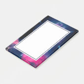 Roze en blauwe galaxy Nebula & sterren Abstract Post-it® Notes (Schuin)