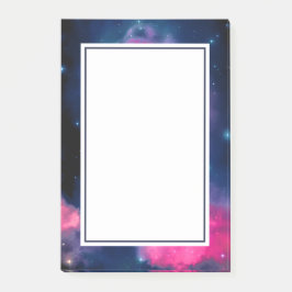 Roze en blauwe galaxy Nebula & sterren Abstract Post-it® Notes