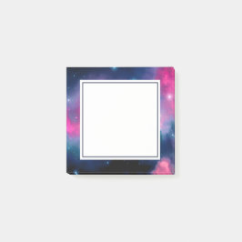 Roze en blauwe galaxy Nebula & sterren Abstract Post-it® Notes