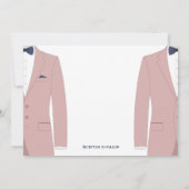 Roze en Blauwe Gay Bruiloft Uitnodigingen (Achterkant)