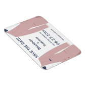 Roze en blauwe gay trouw Save The Date magneten (Rechterzijde)