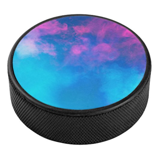 Roze en blauwe, gekleurde rook | Zazzle_Growshop. Hockey Puck (3/4)