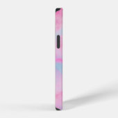 ROZE EN BLAUWE GEMARMERDE ACHTERGROND iPhone HOESJE (Rechterkant)