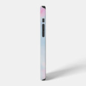 ROZE EN BLAUWE GEMARMERDE ACHTERGROND iPhone HOESJE (Linkerkant)