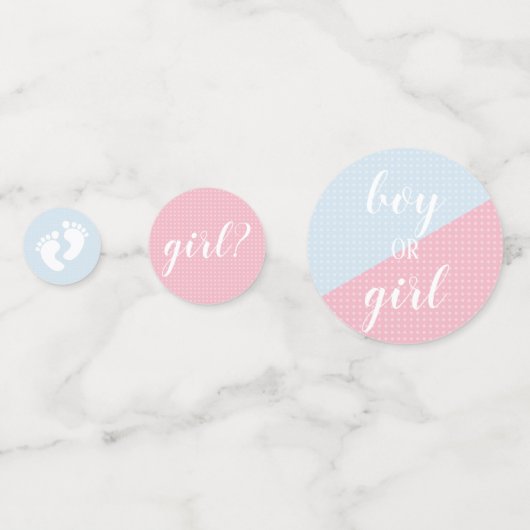 Roze en blauwe gender onthullende partij confetti (Achterkanten)