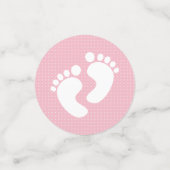 Roze en blauwe gender onthullende partij confetti (Kleine voorkant)