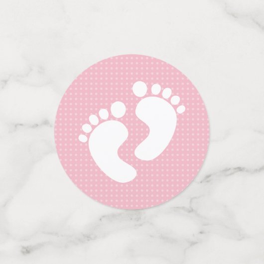 Roze en blauwe gender onthullende partij confetti (Kleine voorkant)