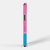 Roze en blauwe geschilderde muur iPhone hoesje (Rechterkant)