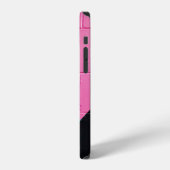 Roze en blauwe geschilderde muur iPhone hoesje (Linkerkant)