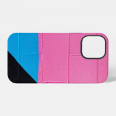 Roze en blauwe geschilderde muur iPhone hoesje (Achterkant horizontaal)