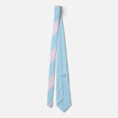 Roze en Blauwe Gestreepte Heren Zijden Stropdas me (Achterkant)