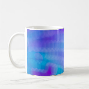 Roze en blauwe gestreepte textiel koffiemok