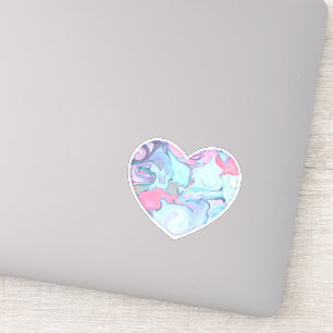 Roze en blauwe, getextureerde hardewijn sticker