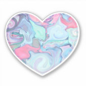 Roze en blauwe, getextureerde hardewijn sticker (Voorkant)