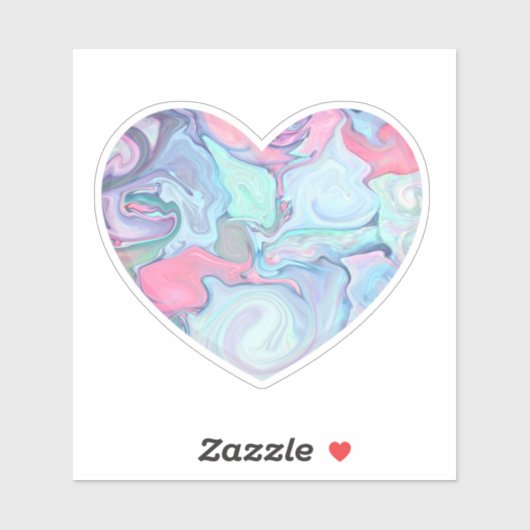 Roze en blauwe, getextureerde hardewijn sticker (Vel)