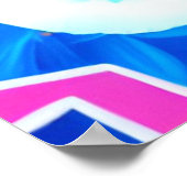 Roze en blauwe gezichtsopname prinses poster (Hoek)